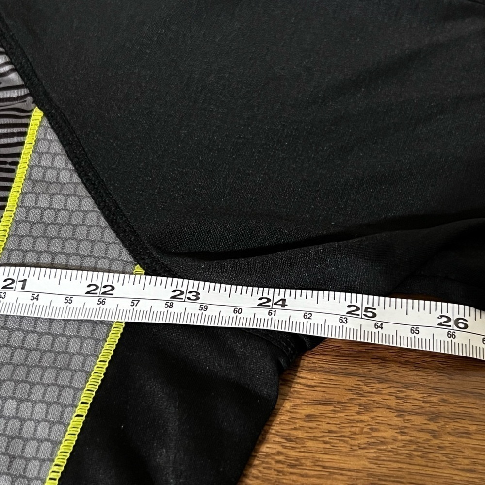 ASICS Men’s Athletic Short Sleeve Shirt Charcoal Lime Trim No Tag Looks XL - Picture 4 of 6